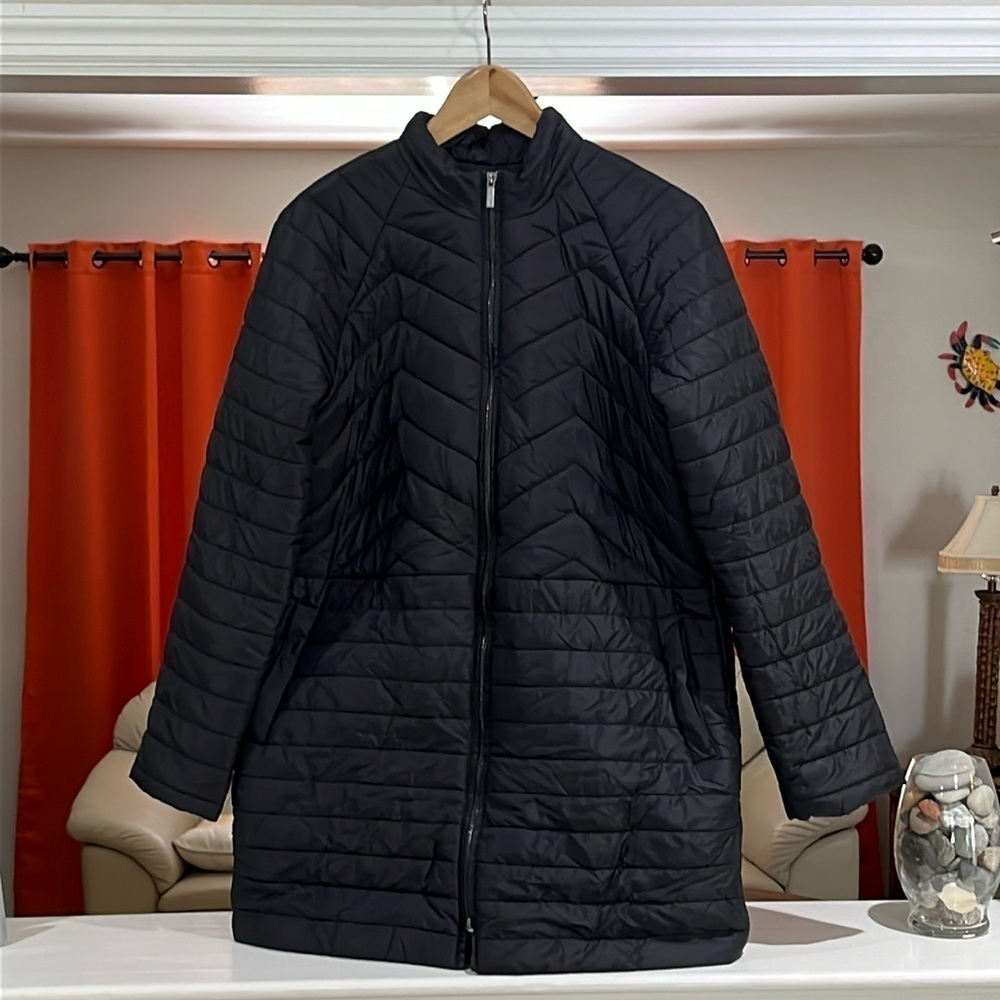 Apt. 9 Women’s Black Quilted Full Zip Coat /Jacket Size M Pockets